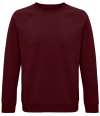 03567 Space SOL'S Unisex Space Organic Raglan Sweatshirt Burgundy colour image